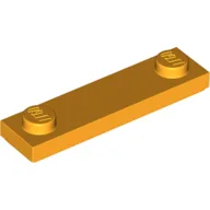 Plate Special 1 x 4 with 2 Studs with Groove [New Underside] / Bright Light Orange