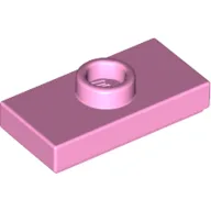 Plate Special 1 x 2 with 1 Stud with Groove and Inside Stud Holder (Jumper) / Bright Pink