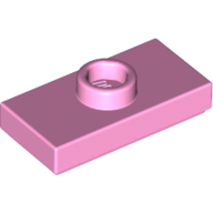 Lego Plate Special 1 x 2 with 1 Stud with Groove and Inside Stud Holder (Jumper) / Bright Pink