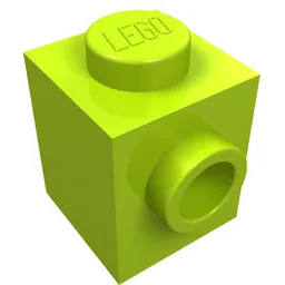 Brick Special 1 x 1 with Stud on 1 Side / Lime