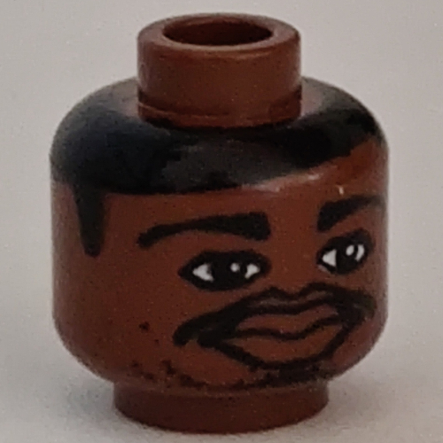 Lego Minifig Head NBA Tracy McGrady Print / Brown