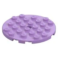 Plate Round 6 x 6 with Hole / Medium Lavender