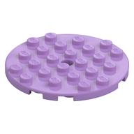 Lego Plate Round 6 x 6 with Hole / Medium Lavender