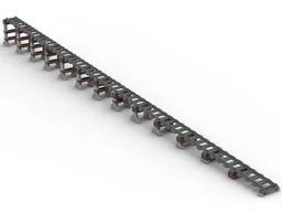 Train tracks pillars for slope
