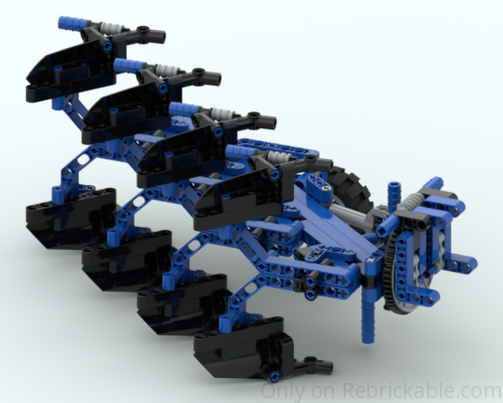 Lego Plow Rabe Super Albatros 160 for 42054 Claas Xerion