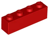 Brick 1 x 4 / Red