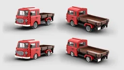 Barkas B1000 Pritschenwagen, Pickup Truck Red