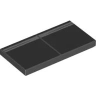 Tile 2 x 4 with Car Door Print / Black