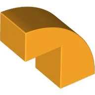 Brick Curved 1 x 2 x 1 2/3 with 1 Cutout / Bright Light Orange