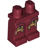 Hips and Dark Red Legs with Iron Man Gold Knee Plates Print 2 / Dark Red