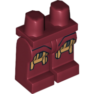 Lego Hips and Dark Red Legs with Iron Man Gold Knee Plates Print 2 / Dark Red