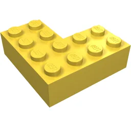 Brick 4 x 4 Corner / Yellow