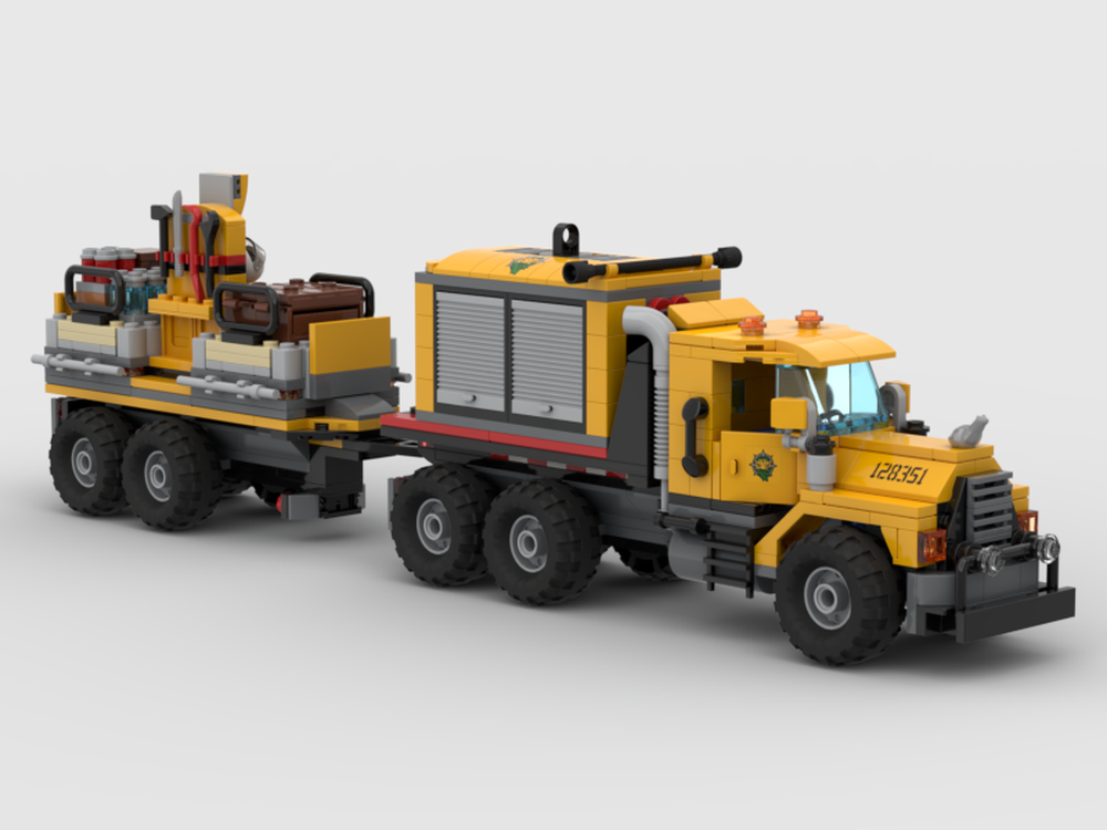 Lego Jungle Truck & Air Drop Trailer