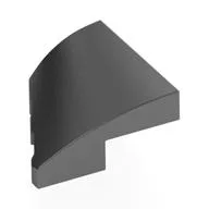 Brick Wedged, Curved 2 x 2 with Stud Notch Right / Metallic Silver