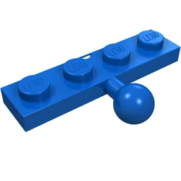 Plate Special 1 x 4 with Towball / Blue