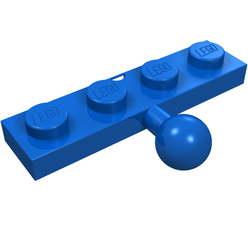Lego Plate Special 1 x 4 with Towball / Blue