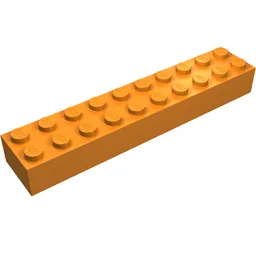 Brick 2 x 10 / Orange