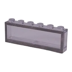 Modulex Window 1 x 6 x 2 with Gray Border Print / Modulex Clear