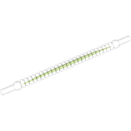 Lego Flexible Ribbed Hose 8mm Ends 10L and Lime Center Pattern / Trans-Clear