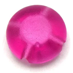 Clikits Icon, Round 2 x 2 Small with Hole [Frosted] / Trans-Dark Pink