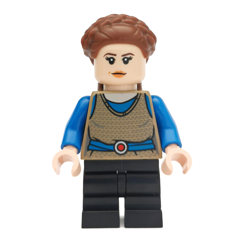 Lego Padme Amidala / Naberrie, Dark Tan Tunic, Medium Legs
