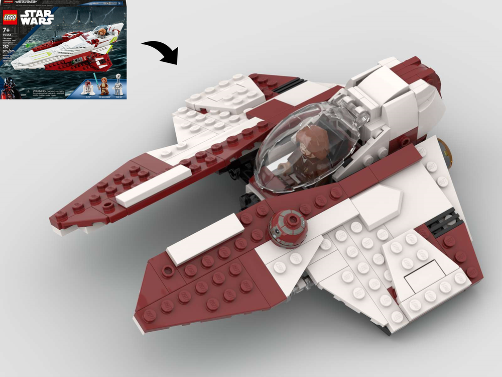 Lego Eta-2 Actis-Class Interceptor - Alternate Build of 75333 Obi-Wan's Starfighter