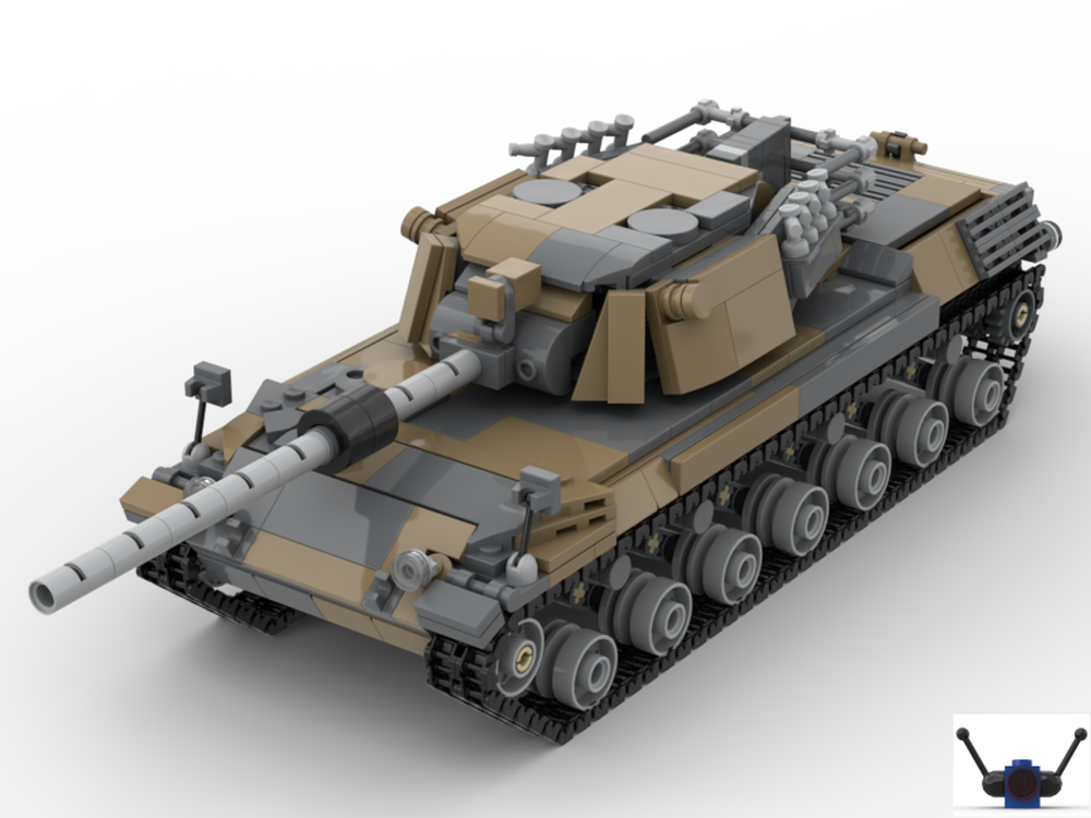 Lego Leopard 1 (Tan and Dark Bluish Gray Camoflauge)