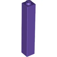 Brick 1 x 1 x 5 with Solid Stud / Dark Purple