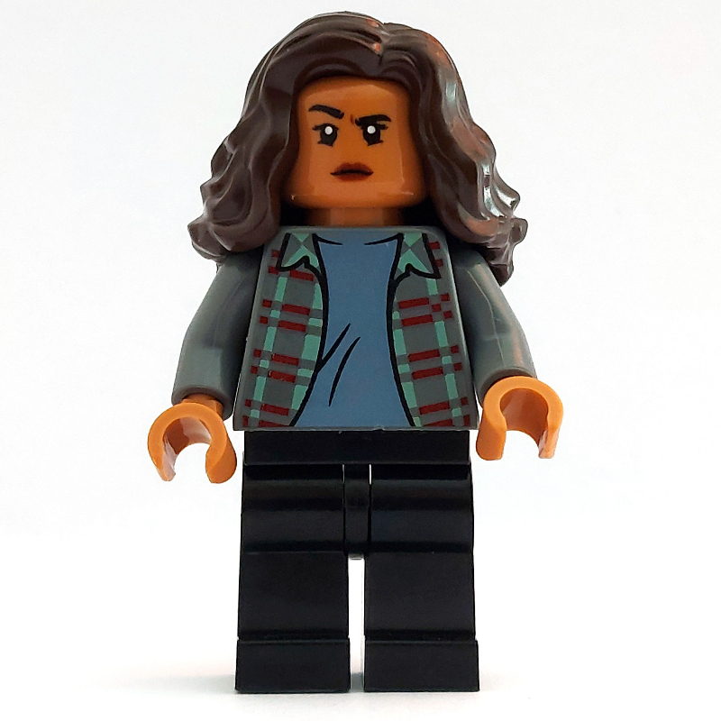Lego MJ, Dark Bluish Gray Plaid Shirt