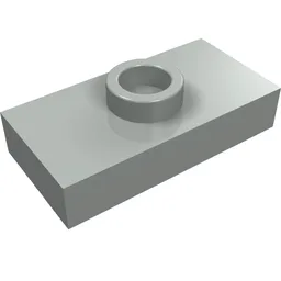 Plate Special 1 x 2 with 1 Stud without Groove (Jumper) / Light Gray