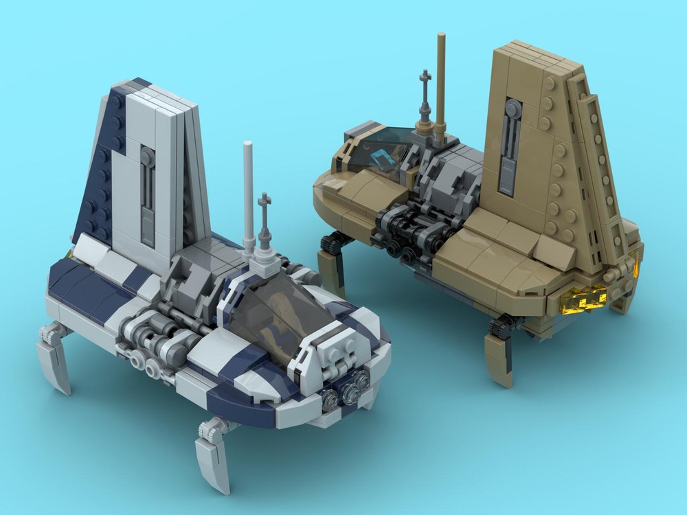 Lego Midi CIS Sheathipede Shuttle - 2 Pack! - 1:100 Scale