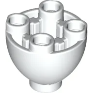 Brick Round 2 x 2 x 1 1/3 Inverted / White