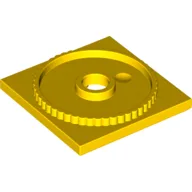 Turntable 4 x 4 Square Base, Locking / Yellow