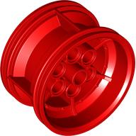 Lego Wheel 43.2 x 26 Technic Racing Small with 6 Pinholes / Red
