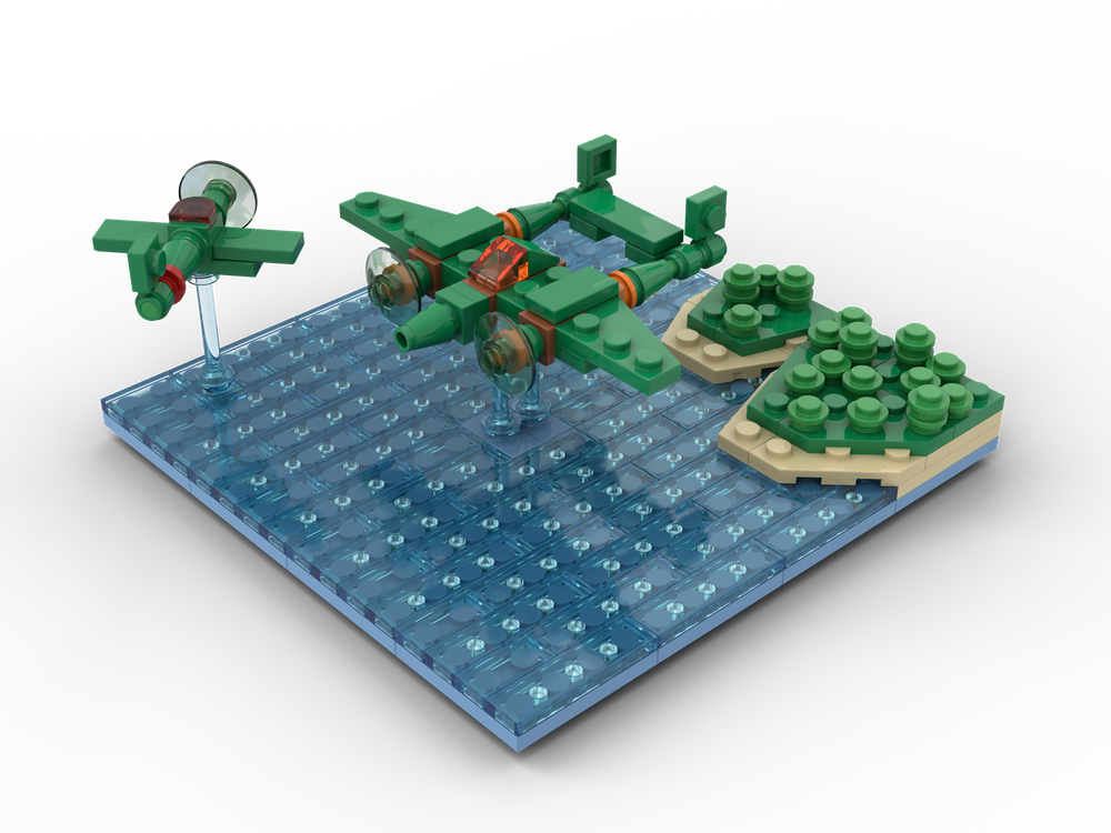 Lego Shmup Micro Diorama P-38
