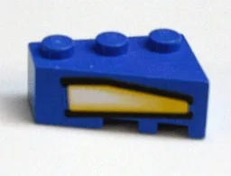 Wedge 3 x 2 Left with Yellow Headlight Pattern (Sticker) - Set 6617