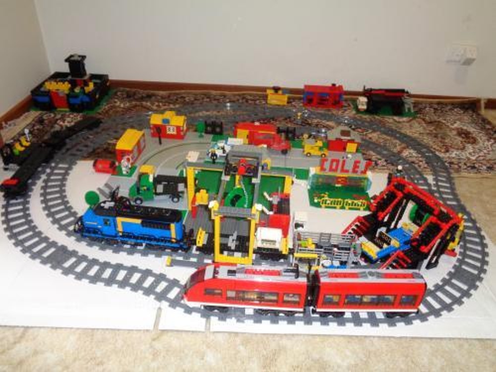 Lego Double loop track layout