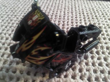 Lego Motorcycle Fairing, City with Red and Yellow Flames and White '13' Pattern (Stickers) - Set 8896