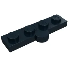 Hinge Plate 1 x 4 Swivel Top / Base - Solid Clip [Complete Assembly] / Black