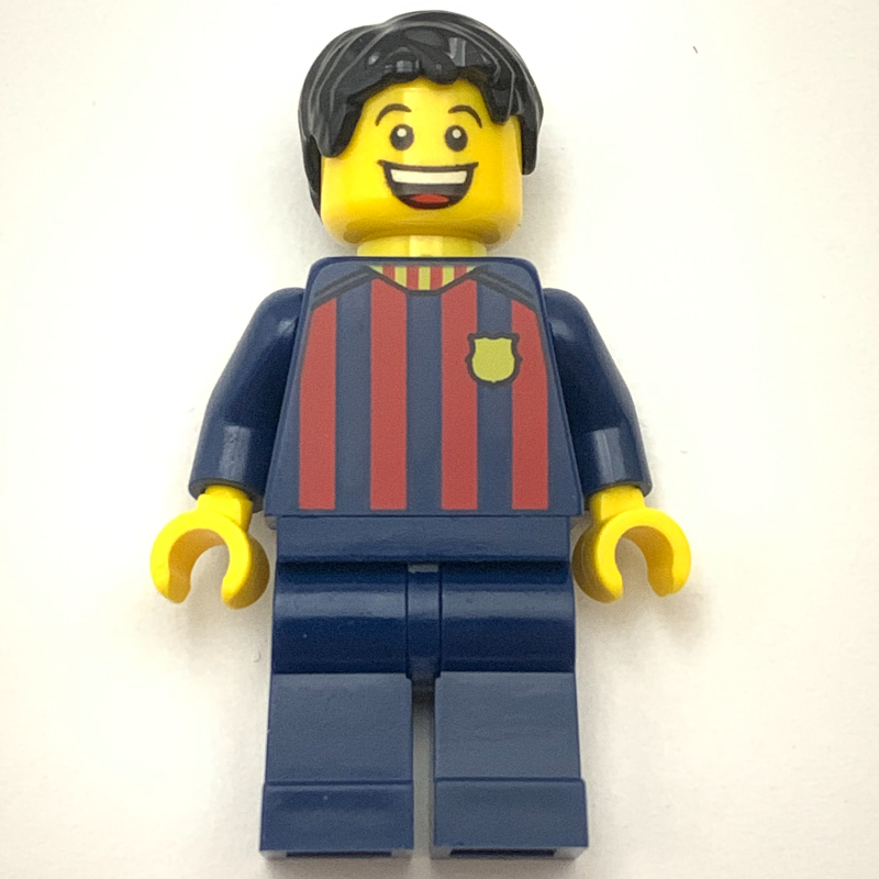 Lego FC Barcelona Fan - Dark Blue Legs, Black Short Hair