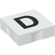 Lego Duplo Tile 2 x 2 with Capital 'D' Print