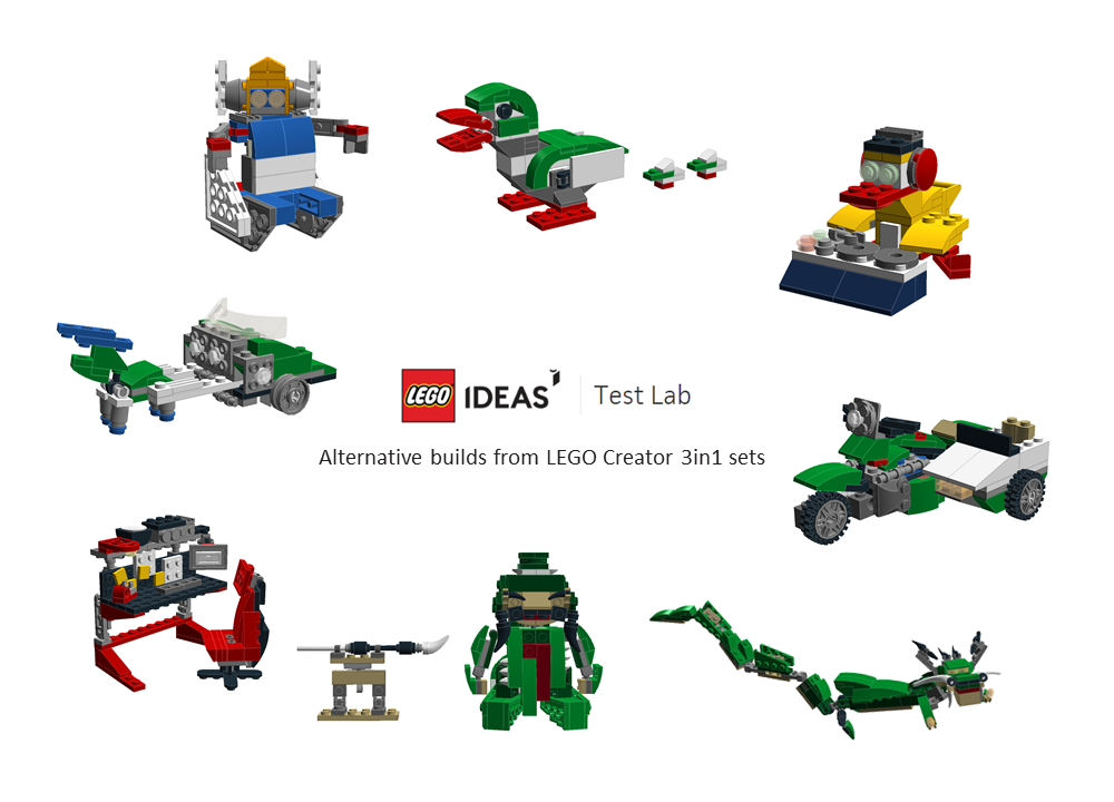 Lego Alternative builds from LEGO Ideas-testlab event