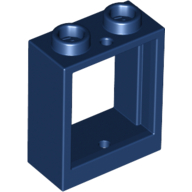Lego Window 1 x 2 x 2 Flat Front / Dark Blue