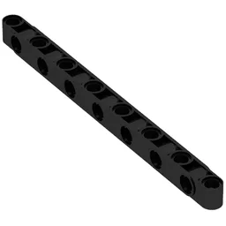Technic Beam 1 x 15 Thick with Alternating Holes / Black