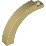 Lego Brick Arch 1 x 5 x 3 1/3 Curved Top / Tan