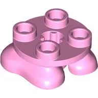 Feet, 2 x 2 x 2/3 with 4 Studs on Top / Bright Pink