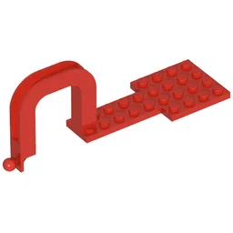 Vehicle Base, Trailer, 4 x 13 Swan Neck / Red