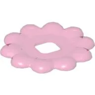 Clikits Icon Accent, Flower 3 5/8 x 3 5/8, 10 Petals with Raised Border / Trans-Dark Pink