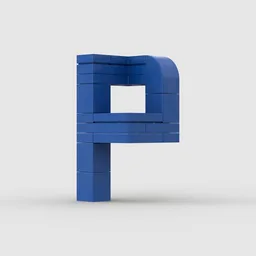 3D Letter P 3x3x5