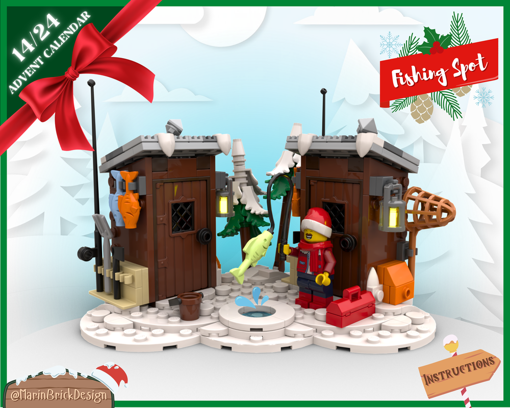 LEGO Christmas Fishing Spot Moc Instructions - Lego Winter Village Moc